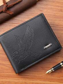 1PC Men's Business Wallet New Card Case Men's Ultra-Thin Eagle Pattern Small Wallet Multi-Functional Multi-Card Slot ID Card Holder Wallet For Men Wallet Mini Wallet Purse Wallet Men Wallet Leather Wallet