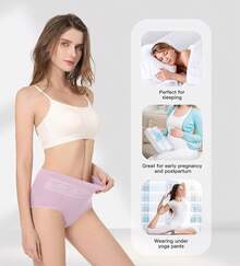 Women's Cotton High Waist Tummy Control Panties Jacquard Ladies Panty Multipack - Comfort - 簡報 05 - 8 件裝 - 多種顏色 - 查看 6
