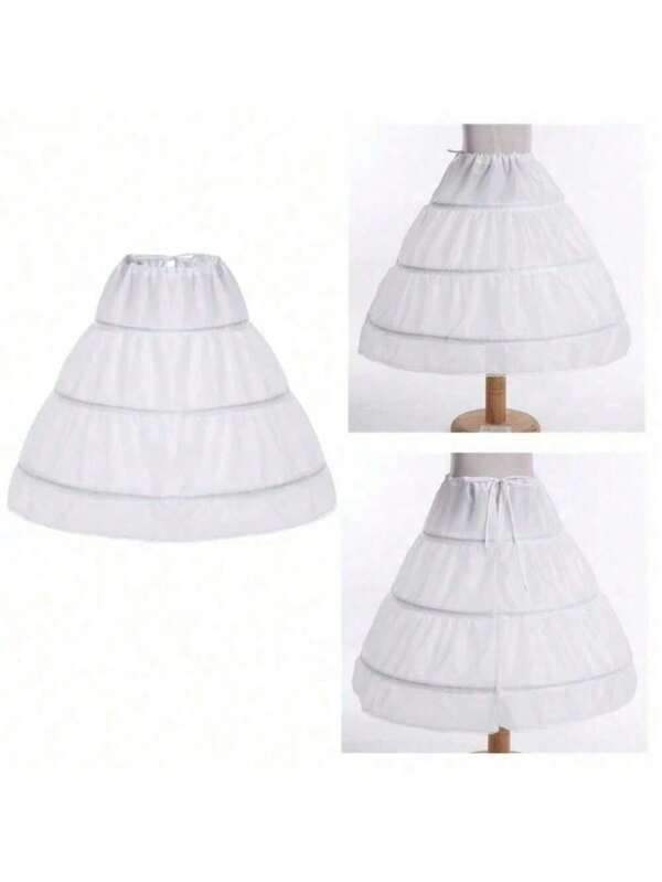 In Stock 3 Hoops One Layer White A-Line Petticoat Crinoline Underskirt Wedding Accessories