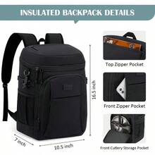 Cooler Backpack 35 42 Cans Backpack Coolers Insulated Leak Proof For Men Women Waterproof Soft Sided Lunch Camping Beach Travel Ice Chest Backpack Cooler Bag - Black - View 5