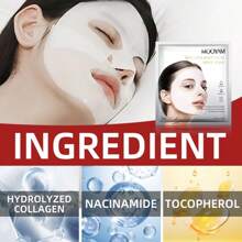 MOOYAM Set de 4 mascarillas faciales de colágeno BIO con efecto antiarrugas y lifting -Fórmulas de cuidado de la piel coreanas hidratantes, mascarilla facial de hoja para una profunda hidratación