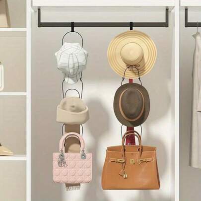 6 قطع رف تخزين متعدد الوظائف للقبعات، منظم قابل للتركيب على الحائط، تصميم من الصلب الكربوني، مثالي للتعليق على الباب وتعظيم المساحة، مناسب للقبعات والأغطية والاكسسوارات، حل ديكوري منزلي أنيق، رائع لتخزين المواسم، يحافظ على مجموعتك منظمة ويسهل الوصول إليها، مثالي للمداخل والغرف والخزائن، عزز تنظيمك بهذا الحل العملي والتخزيني، ضروري لعشاق الموضة ومنظمي المنزل على حد سواء.