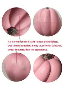 7pcs/4pcs/3pcs/1pc Artificial Pumpkins, Pumpkin Decorations, Halloween Fall Autumn Decor, Assorted Faux Rustic Decorative Pumpkins Pumpkins Foam Pumpkins,Fake Pumpkin, For Thanksgiving Table Centerpiece Mantle Kitchen Wedding Friends Giving Party Home Decor Best Gifts Birthday Fall Decor - Pink - View 5