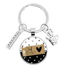 1 件玻璃教师钥匙扣，适合最可爱的老师，教师感谢礼物学校汽车配件可爱哥特 Y2k