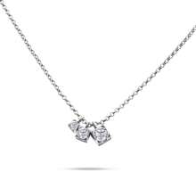Colar de prata esterlina 925, joia feminina delicada, colar com pingente de zircônia cúbica, adequado para uso diário, encontros, festas, aniversários, Dia dos Namorados, Halloween, Ação de Graças, presente de Natal