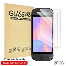DATA FROG Tempered Glass For Switch 2 Screen Protector HD Anti-Scratch Protective Film Compatible With Switch 2 Game Accessories - Set - View 9
