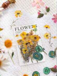 40 adesivos decorativos com estampas florais artísticas, material escolar, volta às aulas