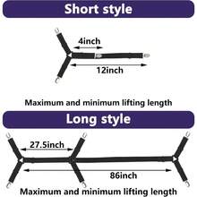 Bed Sheet Straps,6 PCS Secure And Fitted Sheet Straps For Full Size Bed,Adjustable Sheet Clips Elastic Fasteners Holders For Corners,Enhance Your Sleeping Experience(Black) - 1 - Xem 3