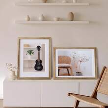 Un juego de 8 marcos de fotos decorativos (10 pulgadas 8 * 10), marcos de fotos de escritorio y de pared de 8x10, adecuados para exhibir documentos de certificado, carteles y otros marcos de fotos decorativos - Marrón - Ver 9