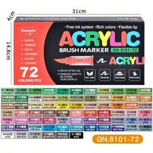 24/12pcs Alcohol-Based Marker Pens With Soft Tips, Suitable For Students, Vivid Non-Transparent, Stackable Colors, Versatile Choices, Watercolor Brush, Beautiful Look For Art Students & DIY School Supplies, Back To School