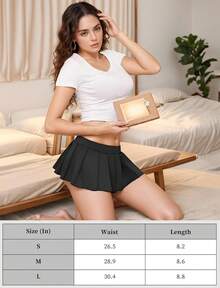 MEIJUANAAMini Short Micro Pleated Rave Femboy Skirt Lingerie Skirts Women - Small Short - View 4