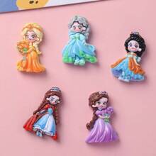 10pcs Assorted DIY Princess & Cartoon Character Earrings, Hair Clips, Jewelry Accessories, Stationery, Phone Case, Keychain, Cup, Charms, Decorative Stickers