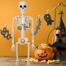 90cm Realistic Plastic Skeleton Decoration For Halloween Party, Game, Home Decor