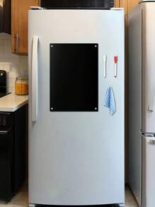 1 pièce de tableau blanc magnétique acrylique 3D noir (avec 1 chiffon efface de couleur aléatoire et 1 stylo blanc et 1 stylo rouge de tableau blanc magnétique inclus), planificateur hebdomadaire/mensuel, tableau de plan vierge, bloc-notes magnétique réutilisable pour réfrigérateur, fournitures scolaires, rentrée scolaire