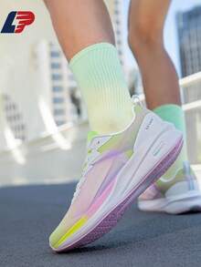 LPMX 1 双跑步鞋防滑耐磨透气支撑碳板低帮跑步鞋男士户外徒步跑步粉红绿色 - 粉綠 - 查看 2