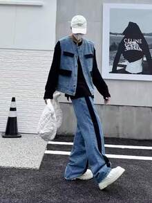 Men Denim Co-Ords - Pantalones DD265 Traje chaleco DD265 - Ver 1