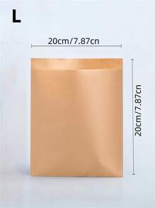 100pcs Thickened Paper Bags, Grease-Proof, Suitable For Snacks, Sandwiches, Hamburgers, Cookies, Pastries - Unbleached, No Closure, Easy-Grip Thin Film Grease-Proof, Suitable For Baking Cookies, Snacks, Sandwiches, Popcorn And Small Gifts, Food Storage Bags, Packaging Bags