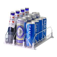 Upgraded Drink Organizer For Fridge,Soda Can Dispenser For Refrigerator,Automatic Self-Pushing Drink Pusher,Space-Saving Fridge Storage,Holds Up To 25-30 Cans, 5 Row