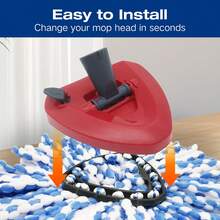 Home Times Spin Mop Head And New Style Brush Replacement Compatible With O-Ceda RinseClean 2-Tank System,4 Mop Replace Heads,1 Spin Mop Handle,1 Upgraded Spin Mop Base Easily Removable And 1 Mop Base Scrub Brush Combo Set(Bucket Not Included) - Multicolor - View 6