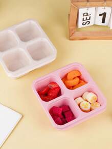 1pc Snack Containers, Divided Bento Lunch Box With Transparent Lids, Reusable Meal Prep Lunch Containers For Adults, No BPA, 4 Compartment Food Storage Containers For People Work Travel