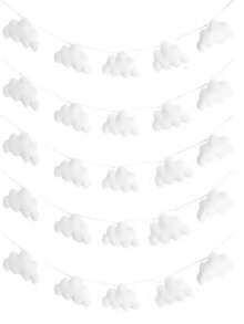 Decoración colgante de nube de fieltro nórdico, para habitación de niños, dosel de cuna, decoración de habitación - blanco puro - Ver 3