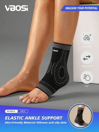 VBOSI 1 pièce Manchon de maintien de la cheville unisexe - Brace de compression respirant pour femmes et hommes, pour le sport et l'utilisation quotidienne
