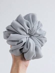 一套包含紫色、浅绿色、米黄色、棕红色、米色、粉色、大地色、灰色、棕色、白色和黑色的超大纯色雪纺发圈，适合女性日常佩戴，可搭配头巾，也可作为发绳、发饰、发圈或马尾辫发圈使用。 - 彩色 - 查看 16