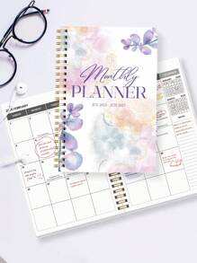1pc 24-Month Student Monthly PLanner For Back To School, PINK 2025-2027 Modern Academic Calendar Weekly Planner With Deadlines,Oversized Grids & Notes For Students,Teens,Office School Supplies
