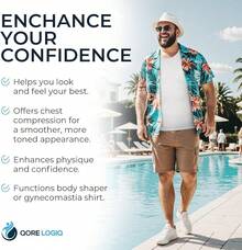 Gynecomastia Compression Shirt For Men - Slimming Undershirt Tank Top - trắng - Xem 7