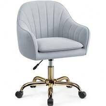 Vanity Chair With Wheels, Comfy Home Office Desk Chairs Adjustable Modern Velvet Makeup Vanity Chairs For Bedroom Living - Multicolor - View 1