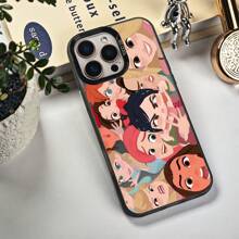 Suitable For IPhone 16/15/14/13/12/11 Pro Group Of Cartoon Princess Characters,  - Inspired Graphic Mobile Phone Case, Using PC Material, Fashionable And Beautiful Protective Case Gifts For Family, Friends, Kids, Birthday,Spring, Holiday, Boyfriends, Girlfriends, Valentine's Day - 白色 - 查看 3