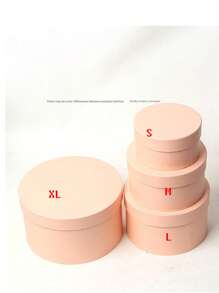 4pcsRound Gift Box, Flower Box, Gift Packaging Box, Suitable For Teacher's Day, Mother's Day, Father's Day, Valentine's Day, Christmas(There Are Slight Color Differences Between Different Batches Of Products, But The Quality Remains Unchanged)