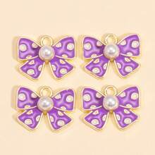 6 piezas de encantos de mariposa de esmalte de aleación lindos, accesorios para hacer joyería para mujeres DIY para aretes, pulseras y collares