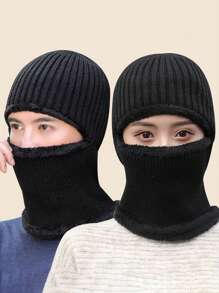 Cagoule de ski pour hommes, tricotée, coupe-vent, tour de cou et masque intégral Balaclava, 1 trou, masque de ski en polaire pour hommes femmes, écharpe de visage d'hiver