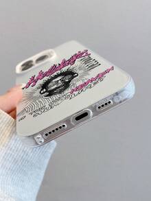 1 PC. Popular Logo Signs In English Original Animated Cartoon Animation Following From Cell Phone Protective Sleeve Is Suitable For Promax IPhone16pro/Pro / 11/12 13/14 15/16 / Promaxtpu Acrylic Material Following Cartoon Design Scale Drop Cases Y2K Applies To S22 / S22PLUS/S23 / S24 As Birthday Gifts For Girlfriends, Boyfriends Or Friends Of The /25ULTRA/S23FE/S25EDGE Series - 透銀 - 查看 6