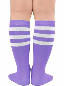 Calcetines de fútbol para niños y niñas - Rosa - Ver 3
