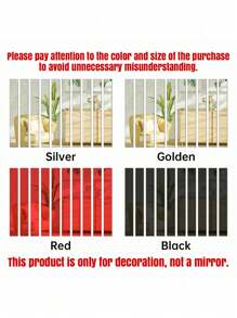 10/20/30PCS Mirror Tiles, Mirror TilesWall Mirror Stickers (Not Glass) Removable Long Acrylic Frameless Mirror Sheets For Home Living Room Bedroom DIY Decor