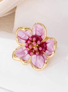 1 Stück modischer vielseitiger Blumen-Tropfen-Öl-Ring, geeignet für den täglichen Gebrauch von Frauen