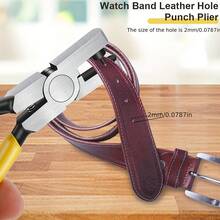 1 件钨钢皮革打孔工具，2.0 毫米通用表带打孔器，适用于表带、皮带、狗项圈、DIY 工艺品 - 黄色，无需电池，馈赠佳品