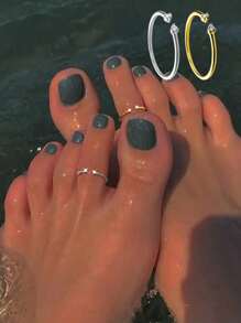 S925 纯银脚环 18K 白金镀复古双锆可调节夏季海滩脚饰品趾环适合女士女孩日常佩戴