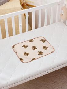 1 件 15.74 英寸 * 11.81 英寸婴儿尿布更换垫 婴儿尿布垫 柔软可重复使用可洗床垫 男童