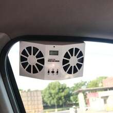 Essential Solar-Powered Car Exhaust Fan - Choose Between White Or Black For Optimal In-Car Ventilation And Air Circulation Cooling - trắng - Xem 1