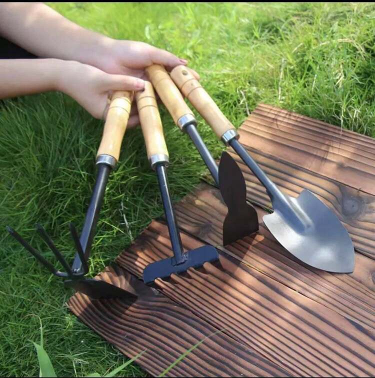 Herramientas de Jardinería Portátiles Rastrillo Micro Paisajismo Madera Antideslizante y Transplante - 04565 - Añade 6