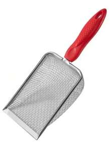 1pc Beach Mesh Shovel With Net Bag, For Collecting Seashells, Kids Sand Filter Shovel To Pick Up Seashells, Shark Tooth Sifter, Suitable For Boys And Girls