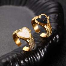 1pc Minimalist & Unique Painting Dial Watch Ring Set, Versatile Jewelry Accessory, Couple Gift - Multicolor - View 5