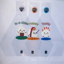 1套/100个可爱米饭和蔬菜卷包装袋，可爱樱桃卡通三角寿司袋，便当配件和寿司制作模具