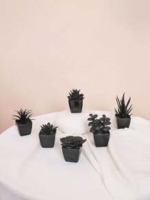 Conjunto de 3 macetas con suculentas simuladas, combinación de verde y rosa, plantas artificiales miniatura falsas para jardín, escritorio, habitación, ventana, regalo de inauguración de casa, decoración de arte, decoración de oficina, boda