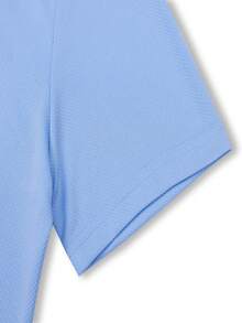 男士休闲通勤骑士短袖 Polo 衫和抽绳腰短裤套装 - 藍色 - 查看 5