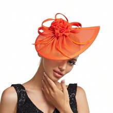 Elegant Alluring Women Derby Church Wedding Feather Sinamay Fascinator Headband Hair Clip Mini Hats Tiny Hats Derby Hat Mini Top Hat Mini Cap, School Stuff