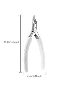 Set da 14 pezzi in acciaio inox: pinze a punta, coltello diagonale per rifinitura, strumento per levigatura e rifinitura della piastra del piede, tronchesino per unghie grande, estrattore per unghie, lima per unghie in acciaio, spugna lucidante per arte di unghie e riparazione dei piedi